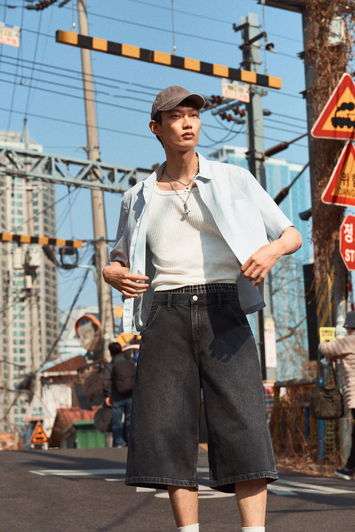 H&M Super-Baggy Denim Shorts