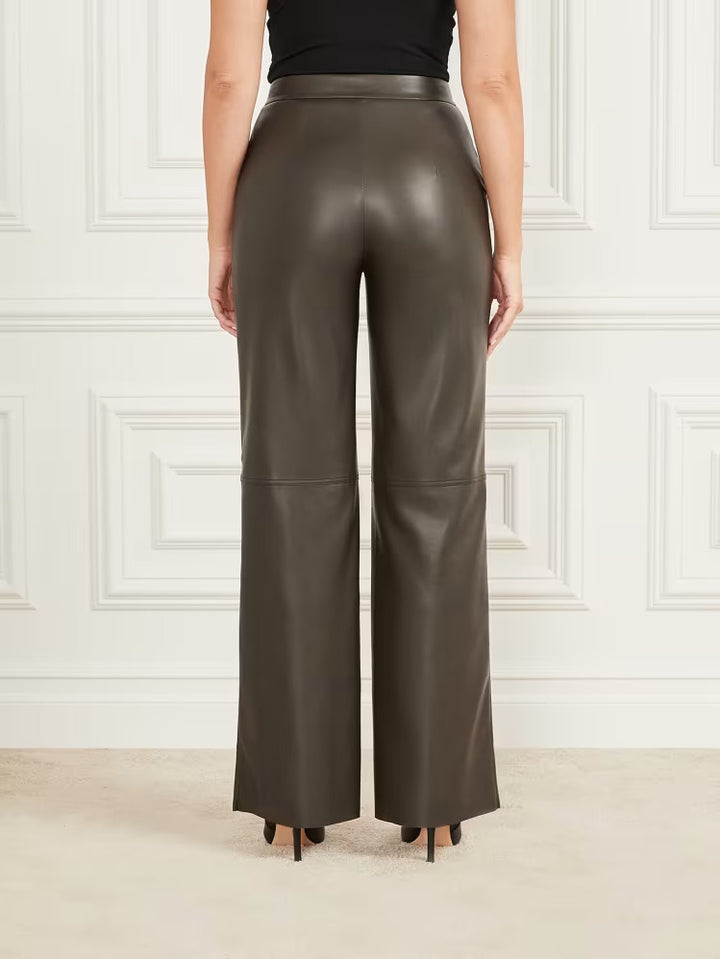Guess Vixen Faux-Leather Wide Leg Pant