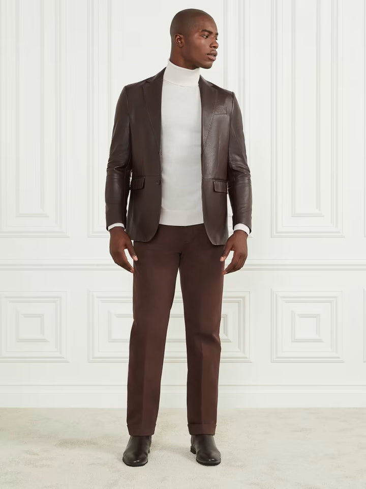 Guess Steve Notched Leather Blazer