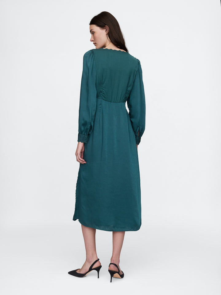 Gap Satin Empire Midi Dress