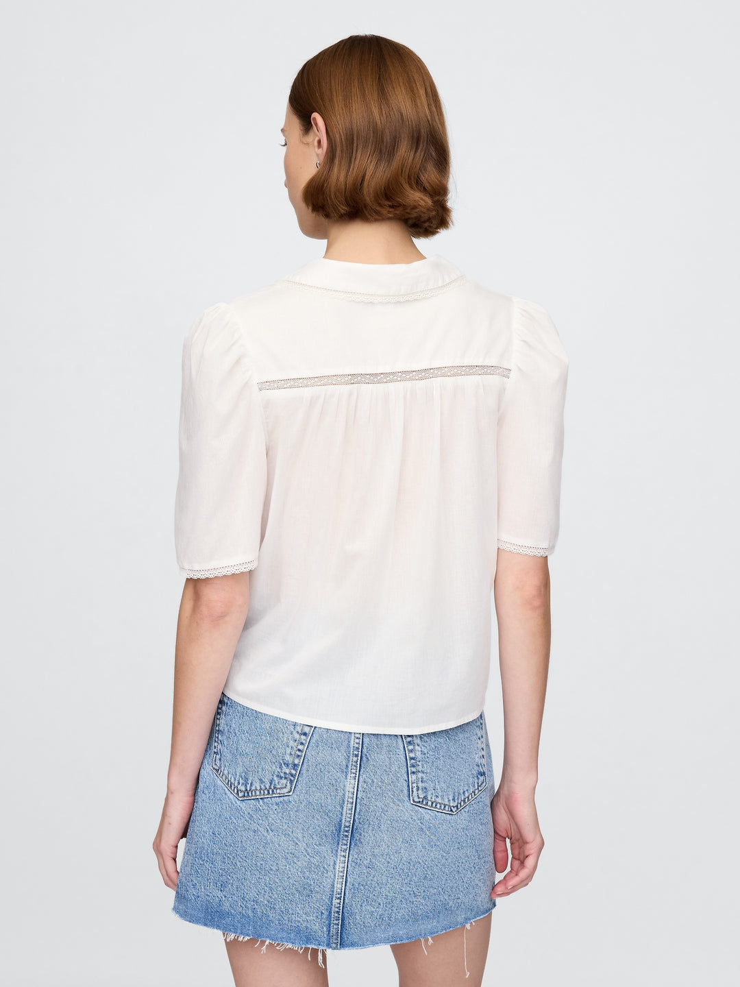 Gap Lace Peter Pan Collar Top
