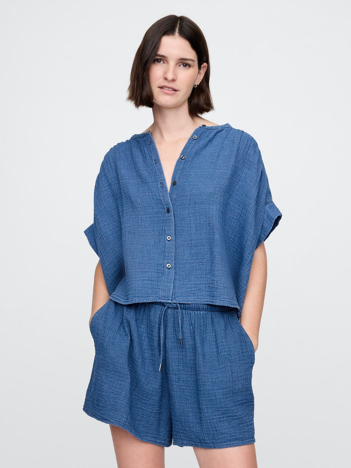 Gap Crinkle Gauze Denim Shirt