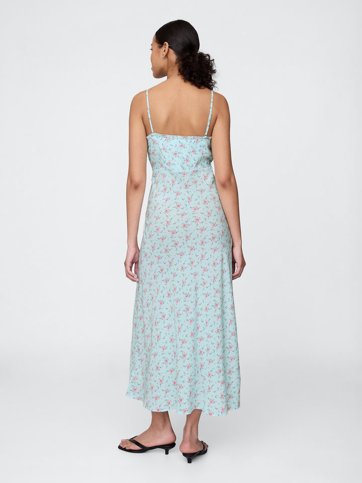 Gap Ruffle-Trim Maxi Slip Dress