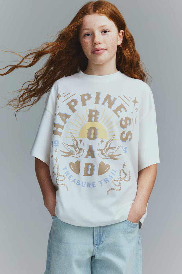 H&M OVERSIZED COTTON T-SHIRT