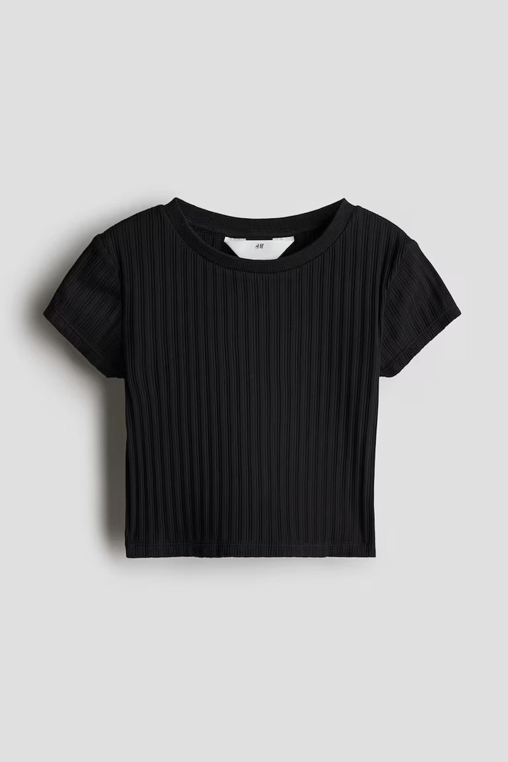 H&M RIBBED COTTON TOP