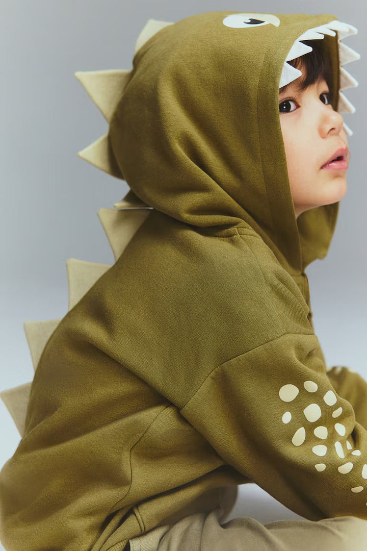 H&M APPLIQUÉD HOODED JACKET