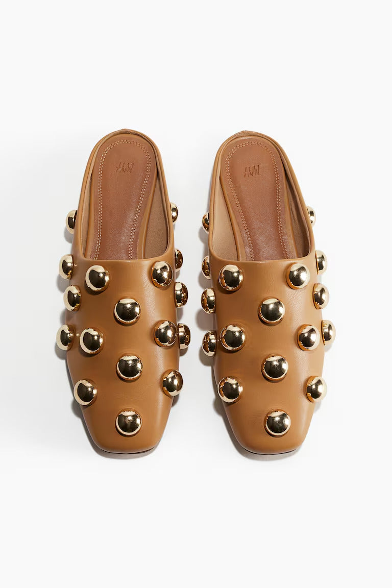 H&M EMBELLISHED MULES