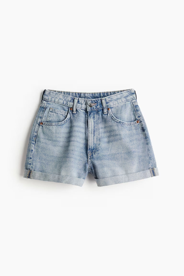 H&M HIGH WAIST DENIM SHORTS