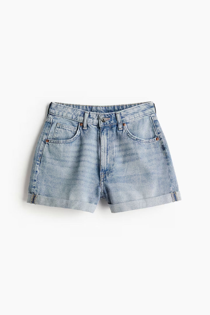 H&M HIGH WAIST DENIM SHORTS