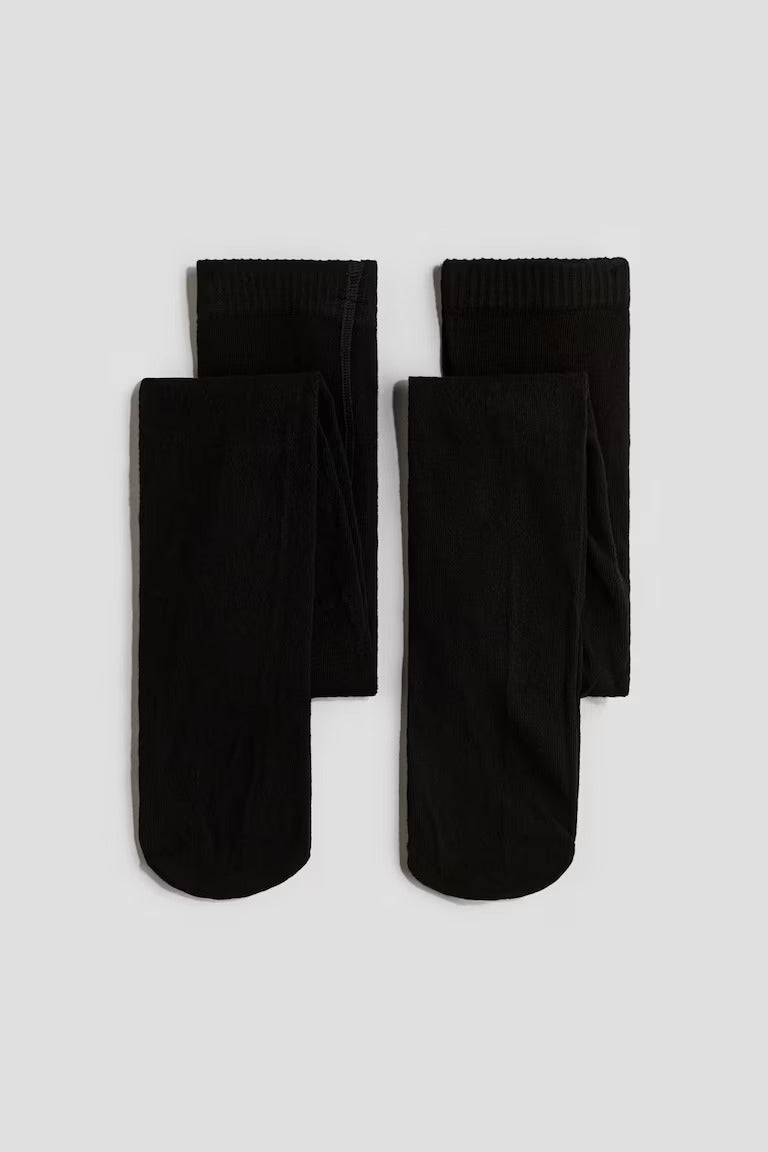 H&M 2-PACK FINE-KNIT TIGHTS