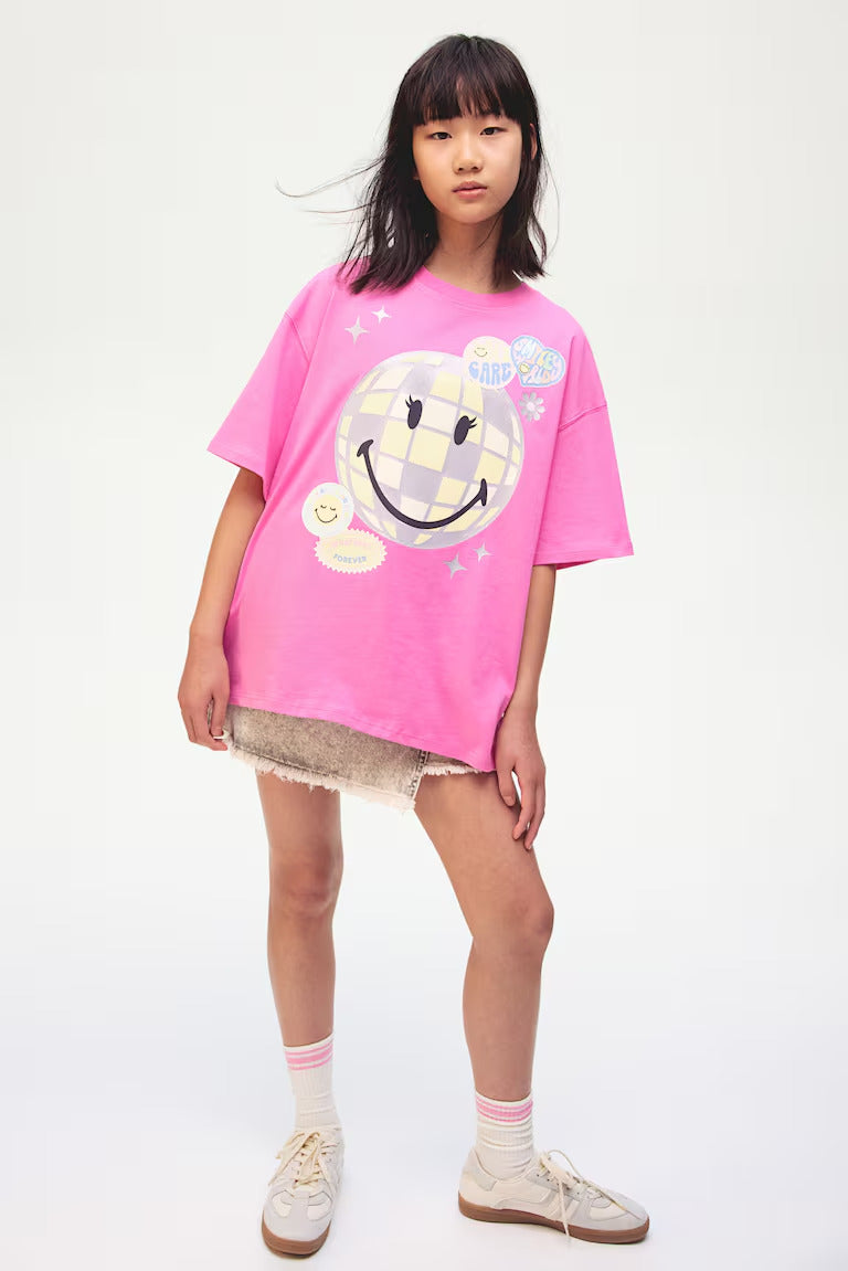H&M PRINTED COTTON T-SHIRT