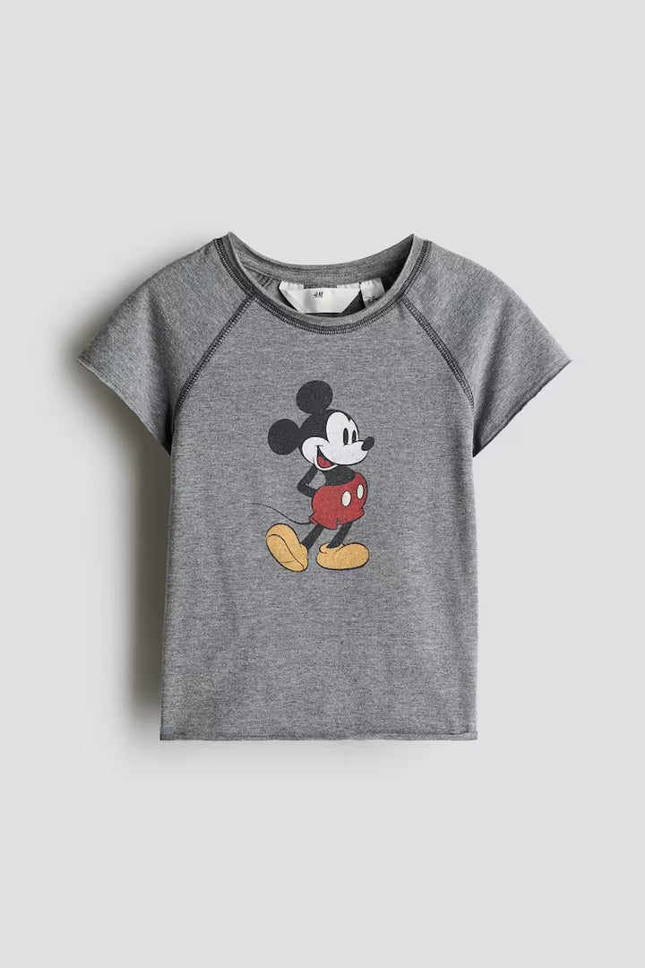 H&M JERSEY TOP WITH PRINTED MOTIF