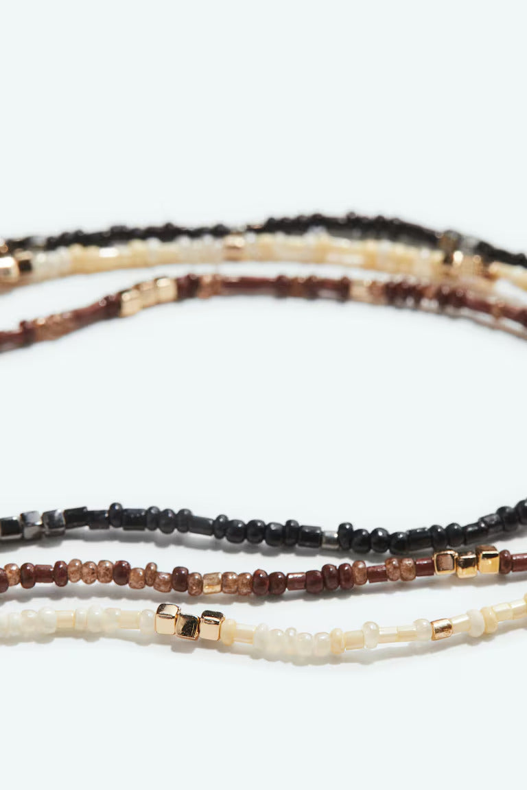 H&M 3-PACK BEADED NECKLACES