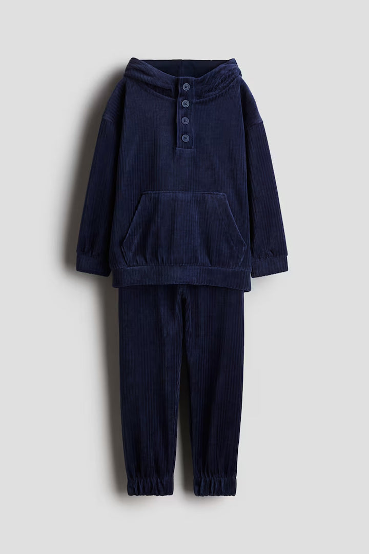 H&M 2-PIECE RIBBED VELOUR SET