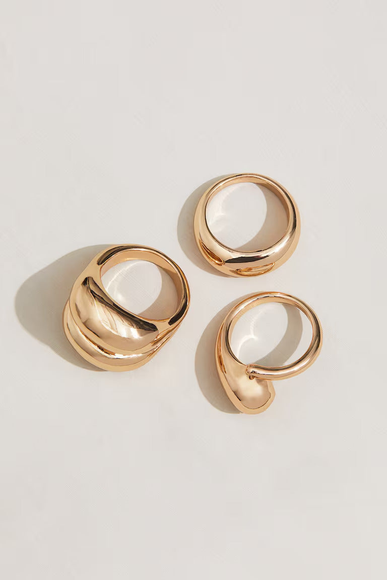 H&M 3-PACK CHUNKY RINGS