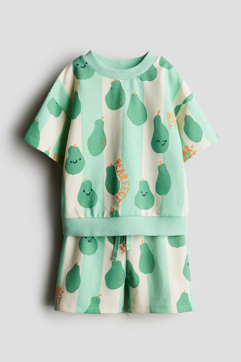 H&M 2-PIECE PRINTED SWEATSUIT
