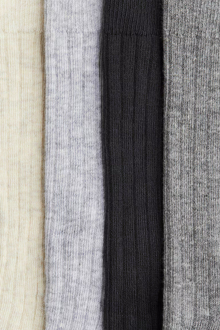 H&M 4-PACK RIB-KNIT SOCKS