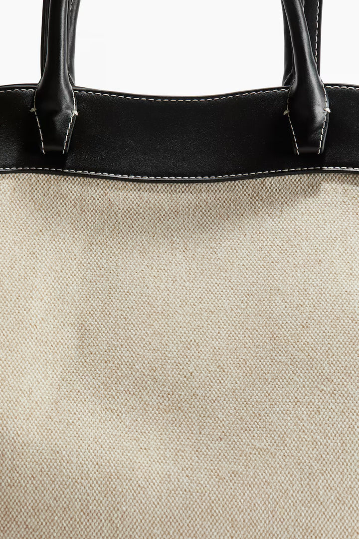 H&M CANVAS SHOPPER