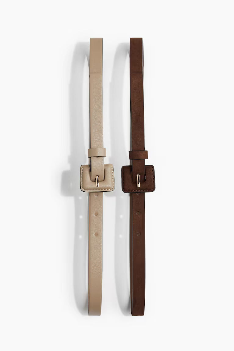 H&M 2-PACK BELTS