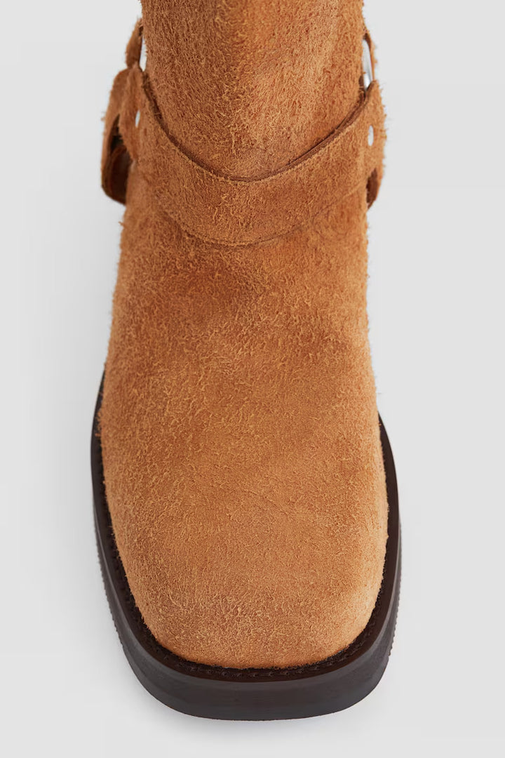 H&M SUEDE BIKER BOOTS