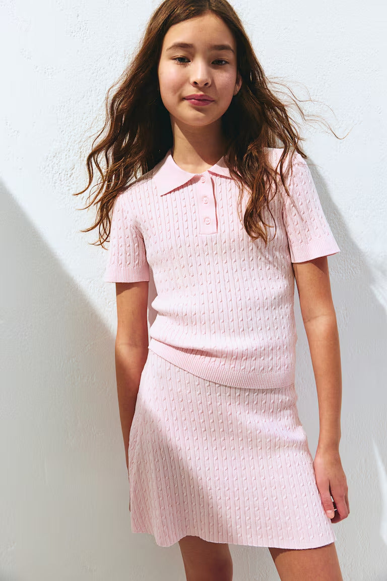 H&M 2-PIECE CABLE-KNIT SET