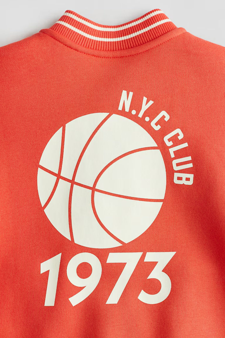 H&M OVERSIZED SWEATSHIRT BASEBALL JACKET