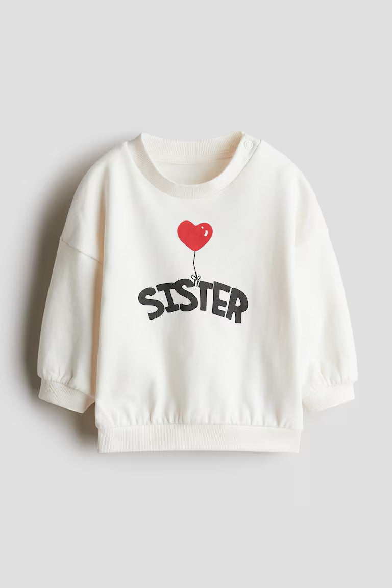 H&M SWEATSHIRT WITH PRINTED MOTIF