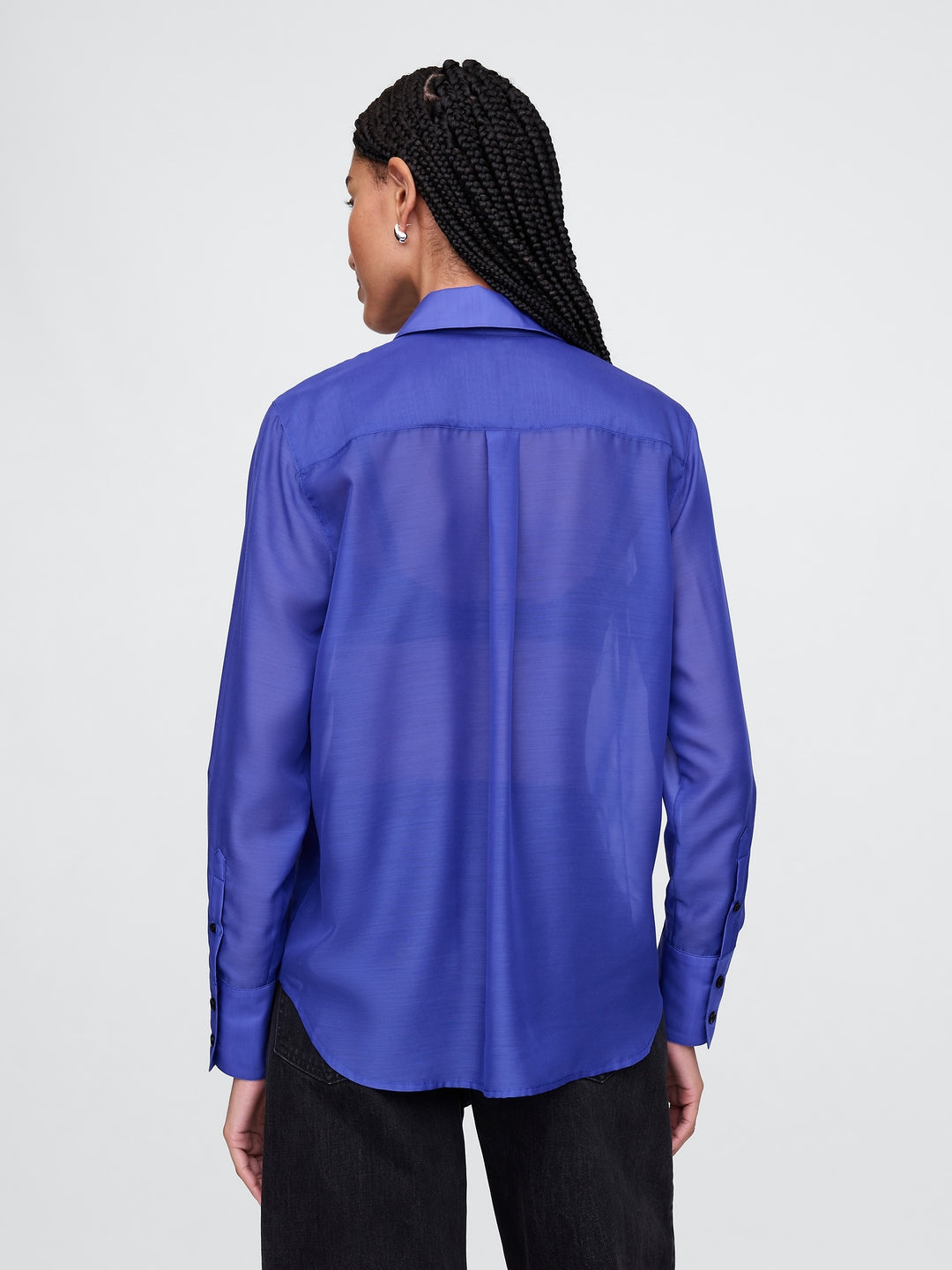 Gap Sheer Classic Tuxedo Shirt