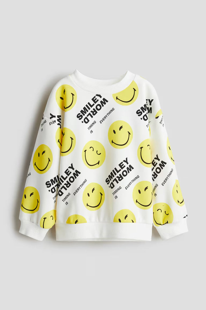 H&M OVERSIZED PRINTED SWEATSHIRT