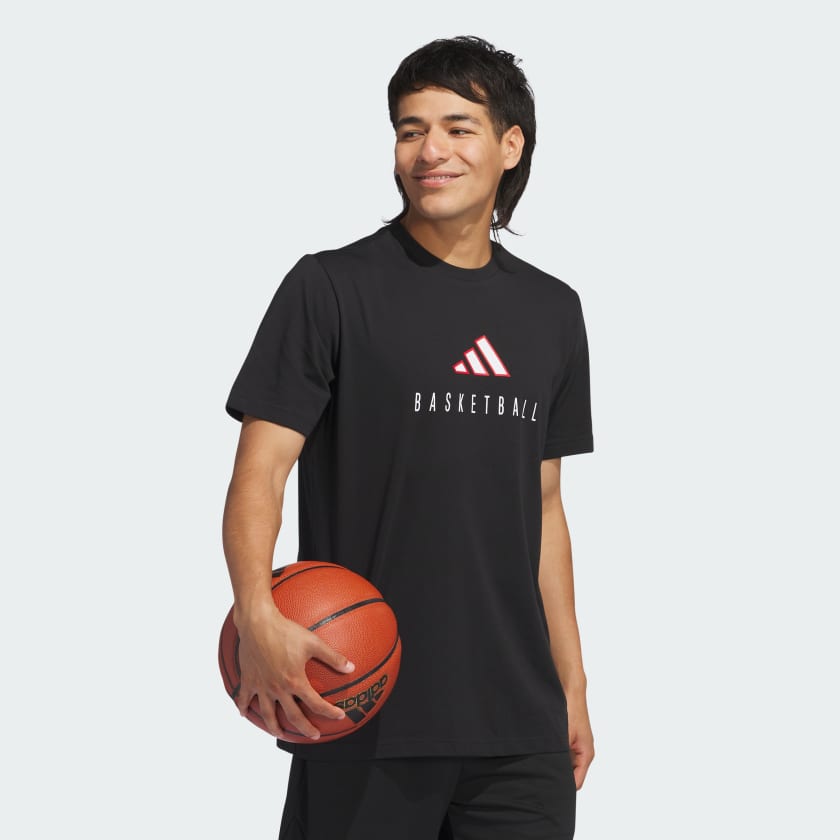 Adidas Worldwide Hoops Logo Performance Graphic Tee