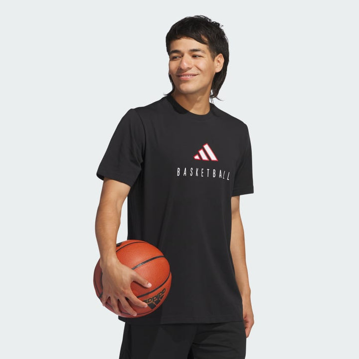 Adidas Worldwide Hoops Logo Performance Graphic Tee