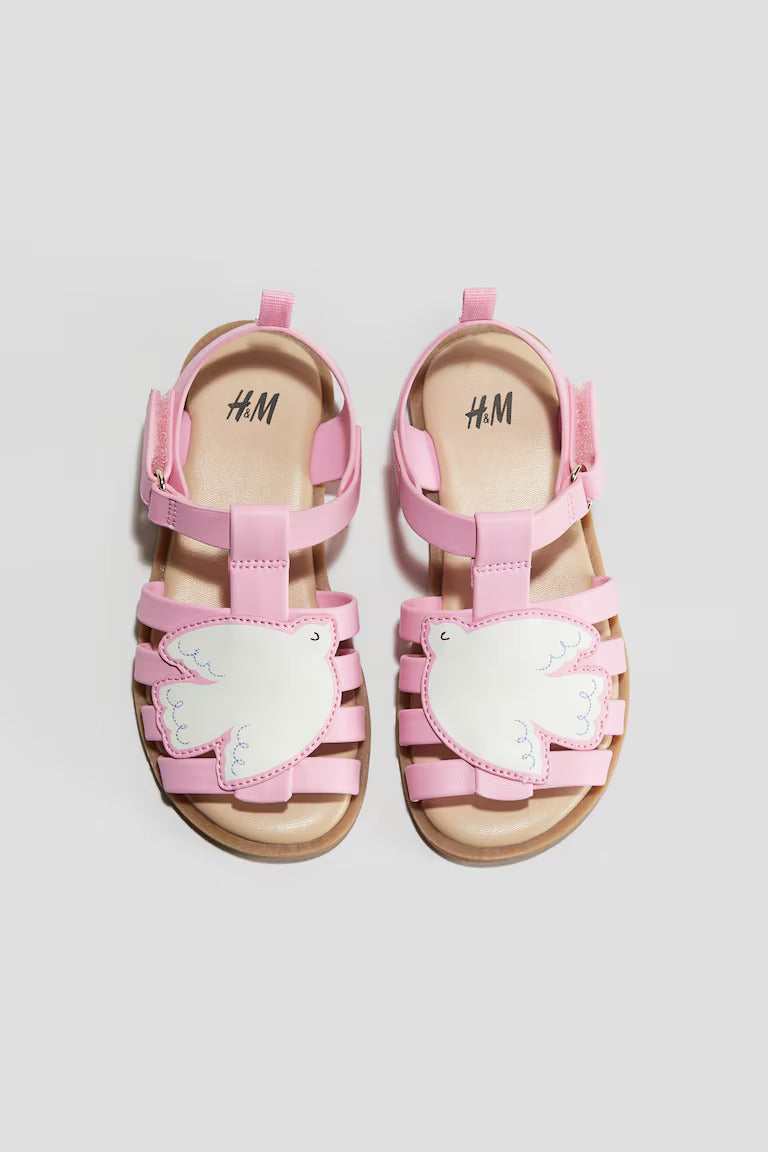 H&M APPLIQUÉD SANDALS