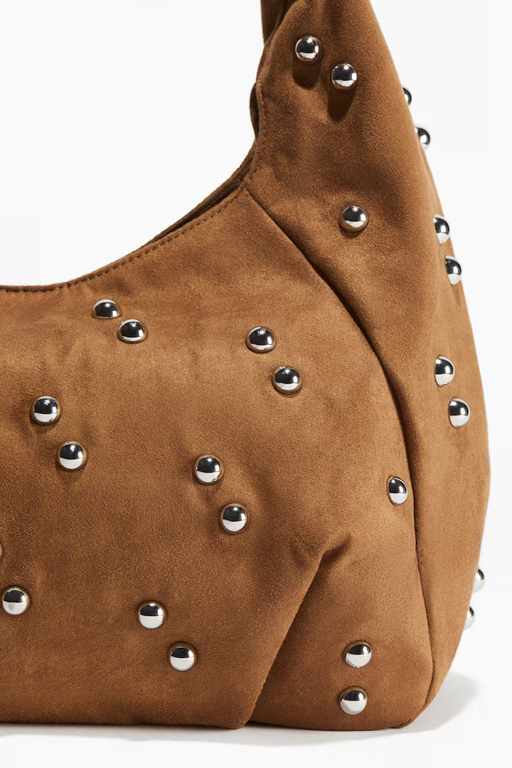 H&M STUD-EMBELLISHED SHOULDER BAG