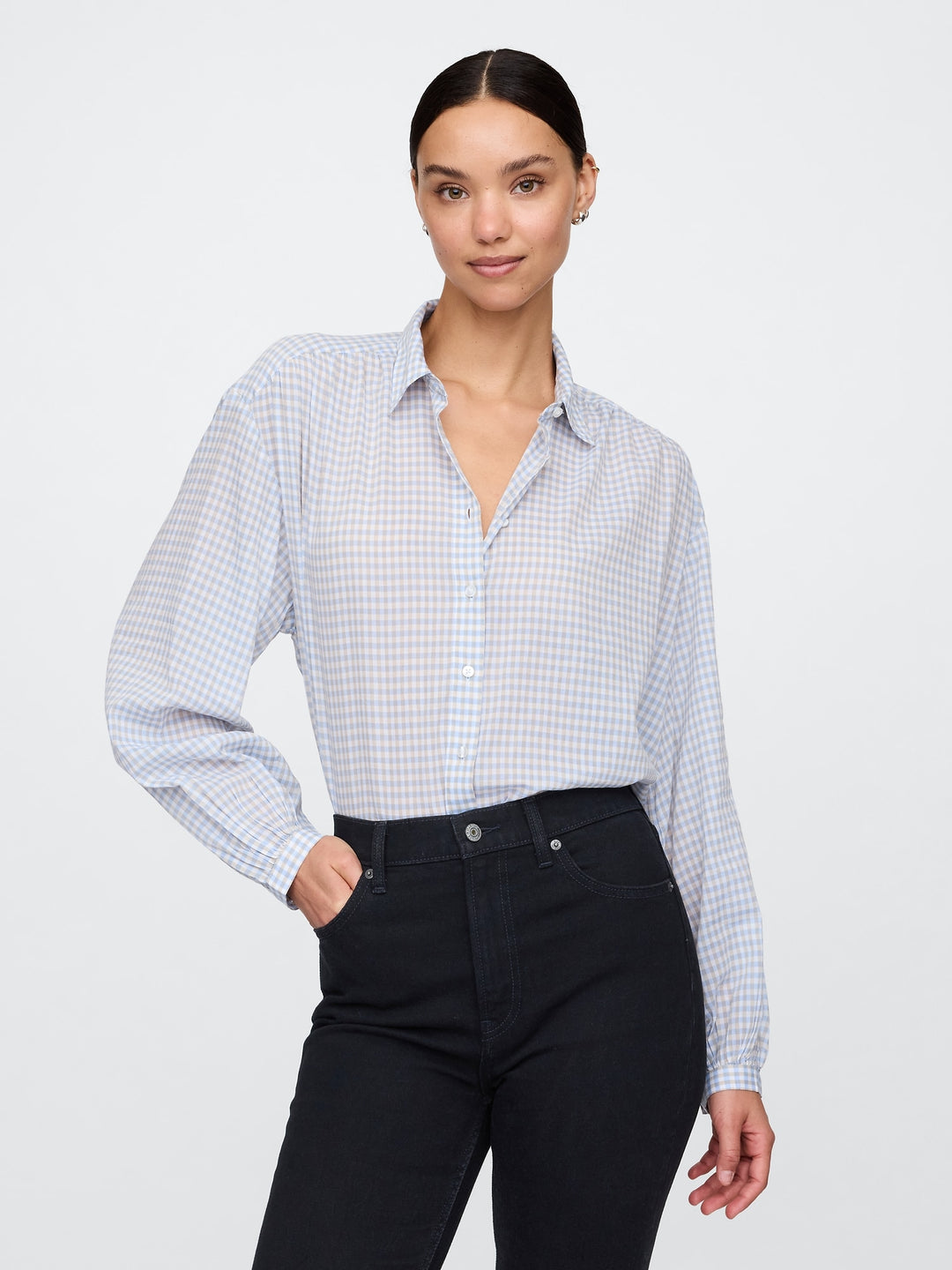 Gap Relaxed Button-Front Shirt