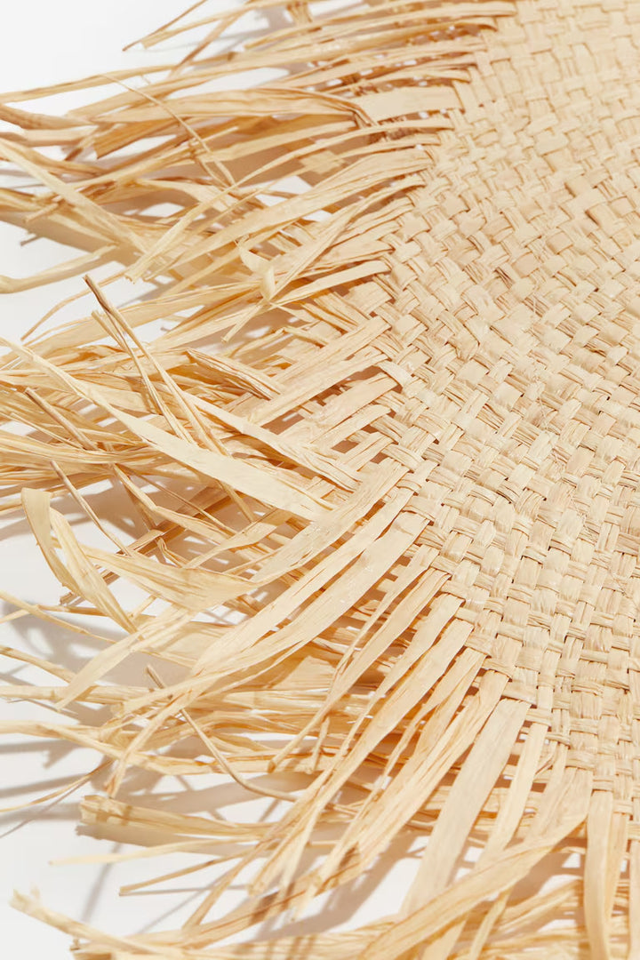 H&M FRAYED STRAW HAT