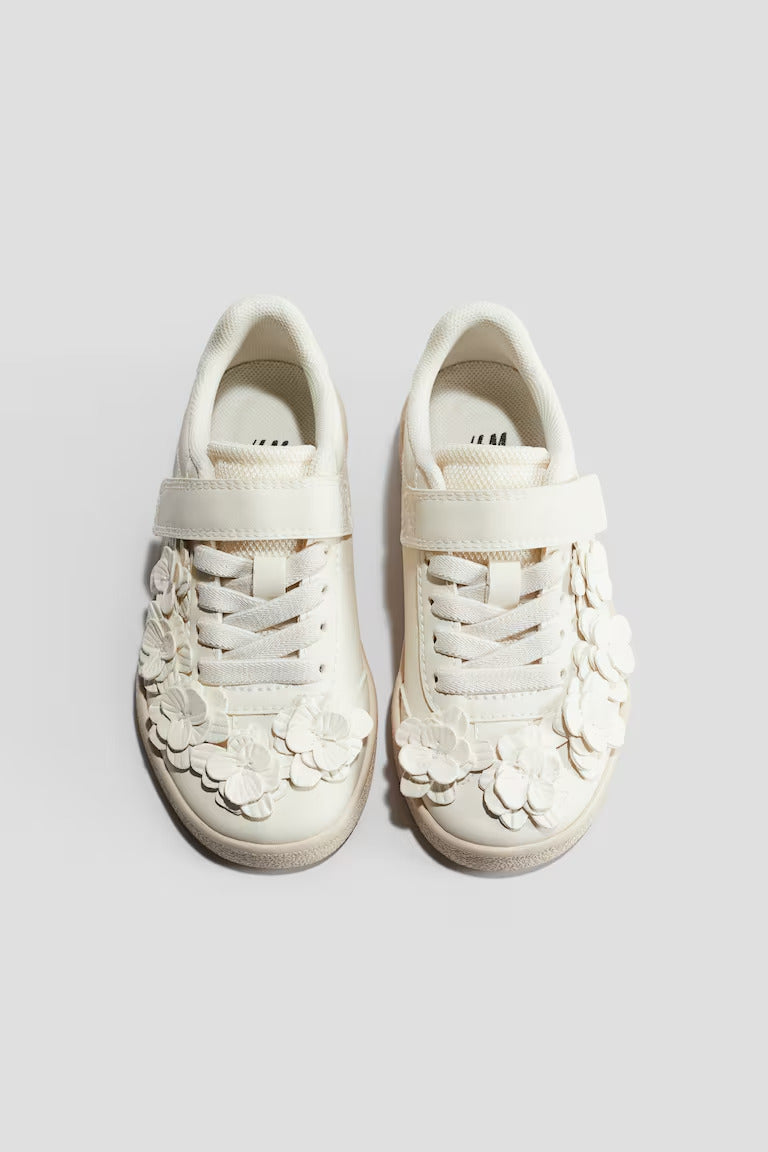 H&M FLOWER-DETAIL SNEAKERS
