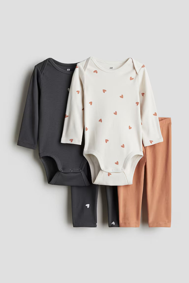 H&M 4-PIECE COTTON JERSEY SET