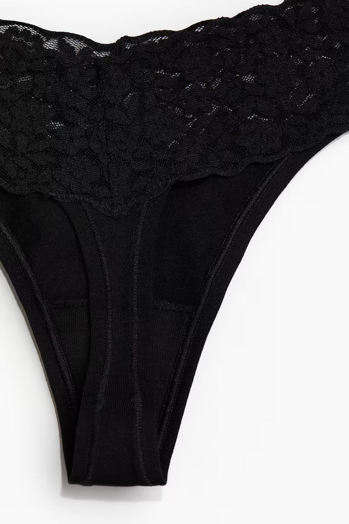 H&M 10-PACK LACE THONG BRIEFS