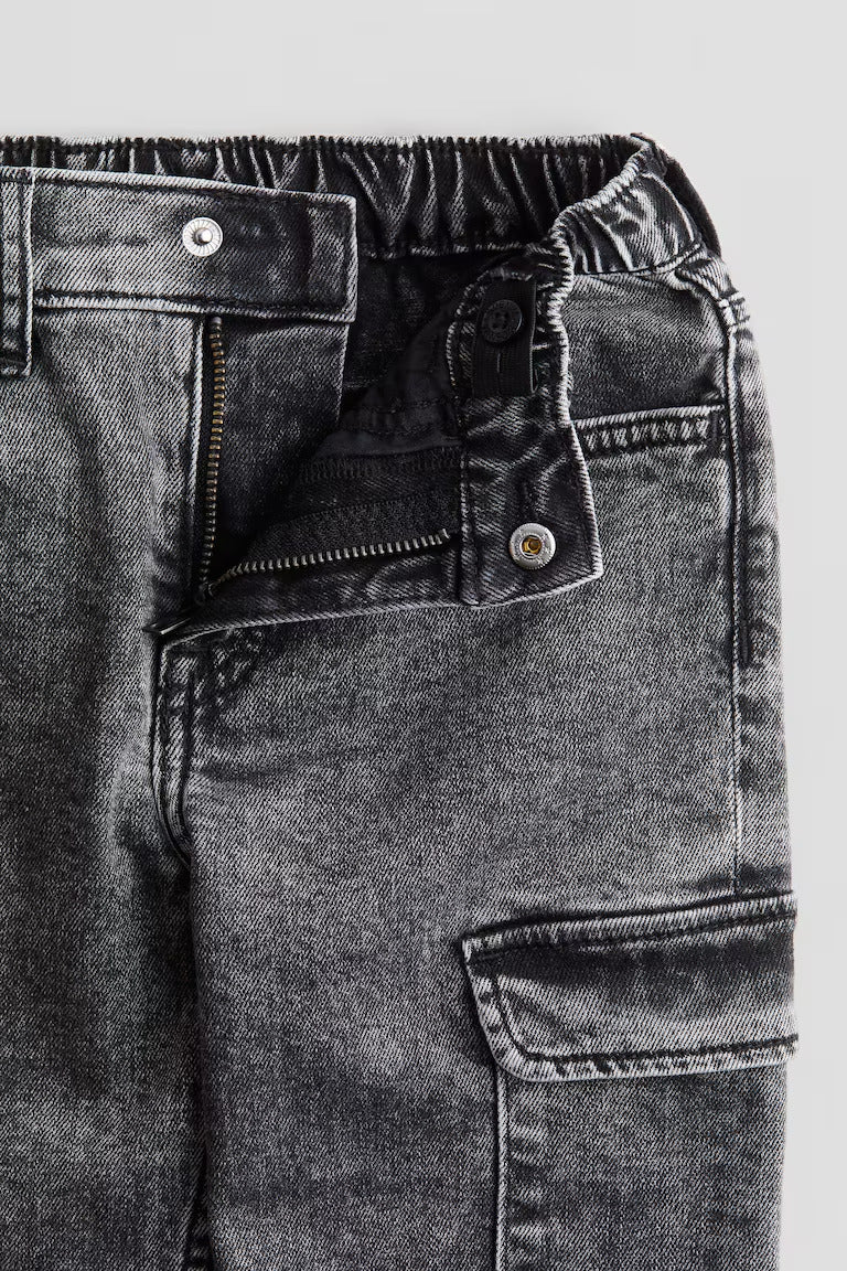 H&M MOTIF-DETAIL CARGO PANTS