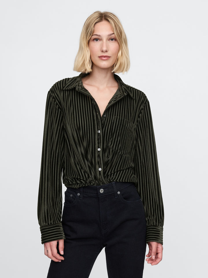 Gap Velvet Relaxed Shirt
