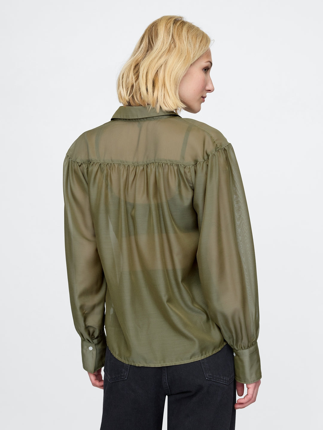Gap Oversized Sheer Shirt