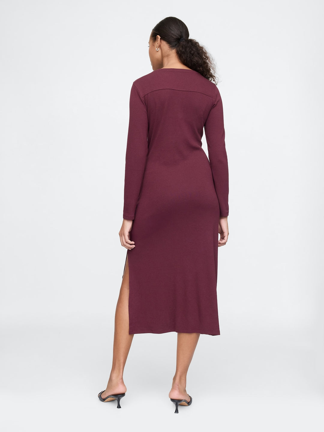 Gap Modern Rib Tie-Knot Midi Dress