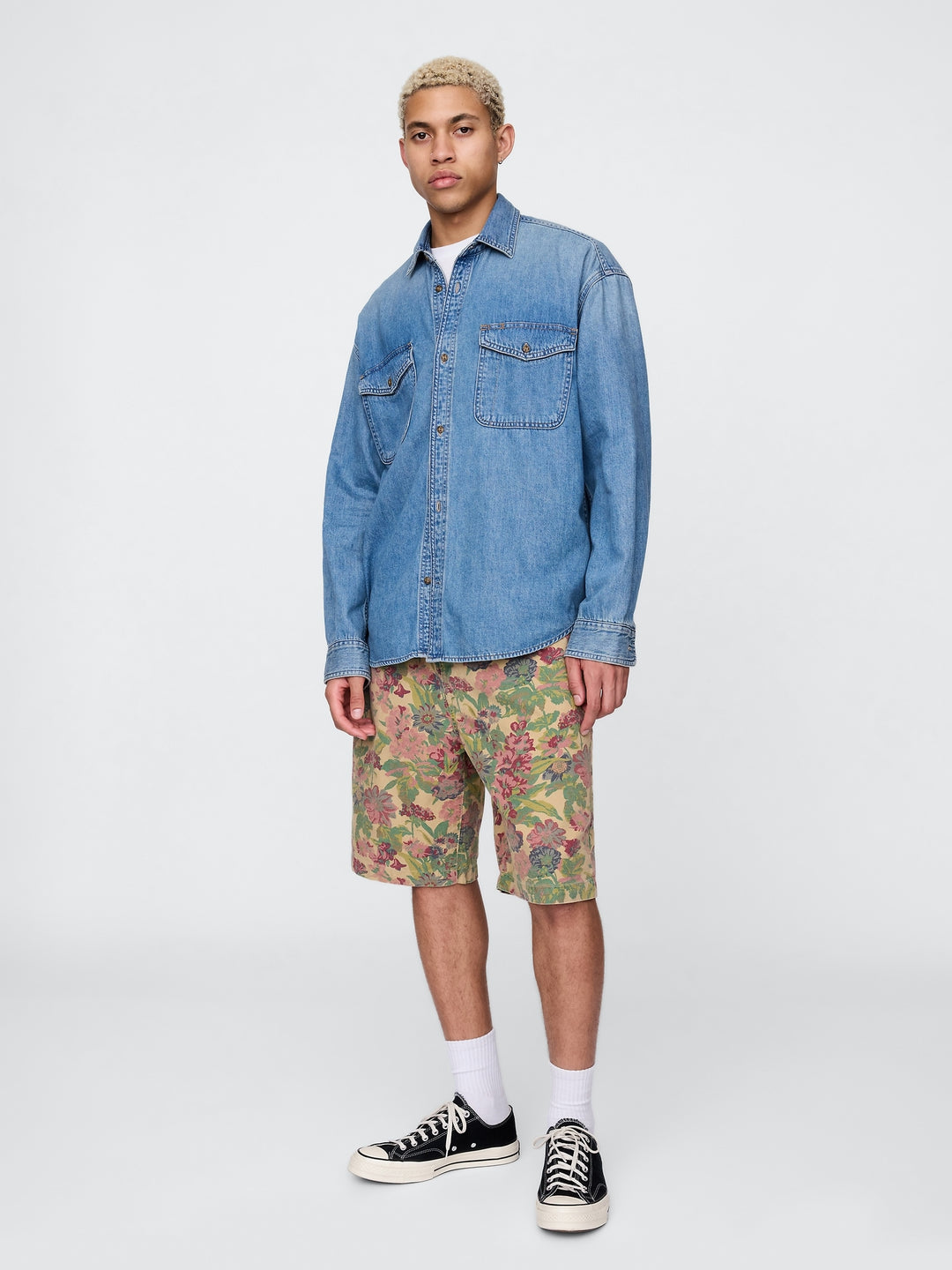 Gap Floral Canvas Shorts