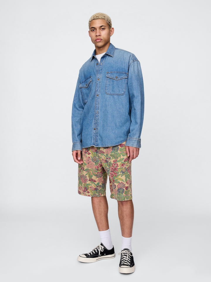 Gap Floral Canvas Shorts