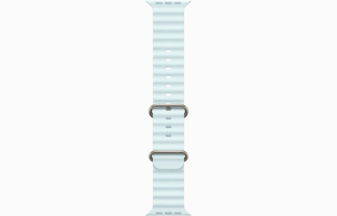 Apple Watch Ultra 2 GPS + Cellular, 49mm Natural Titanium Case with Ice Blue Ocean Band
