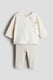 white/beige striped