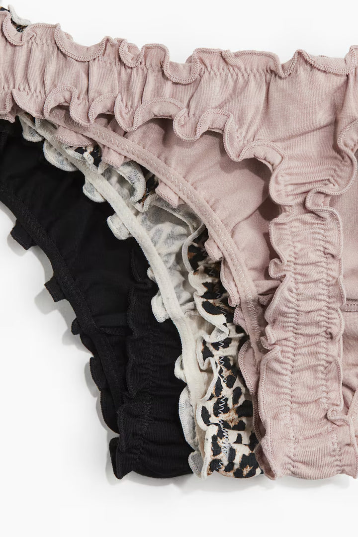 H&M 3-PACK THONG BRIEFS WITH OVERLOCKED TRIM
