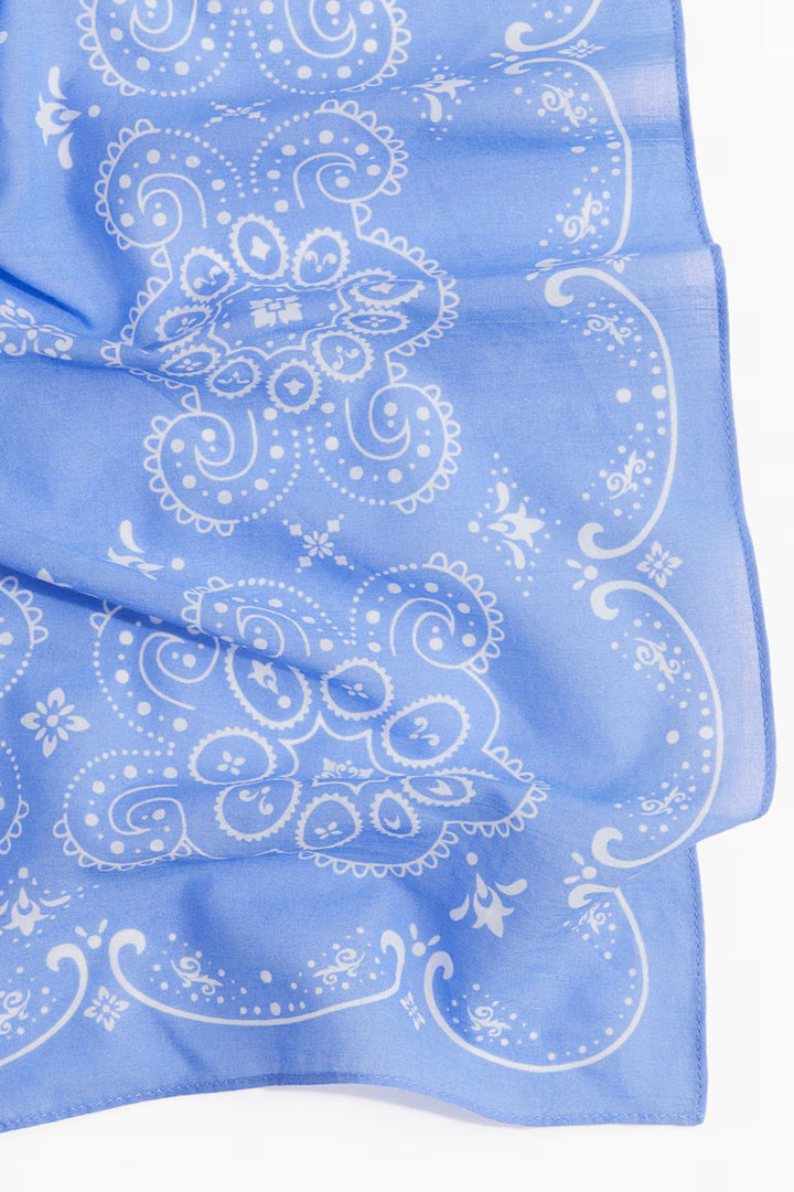 H&M PATTERNED COTTON SCARF