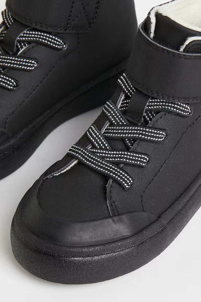 H&M FAUX SHEARLING-LINED HIGH TOPS