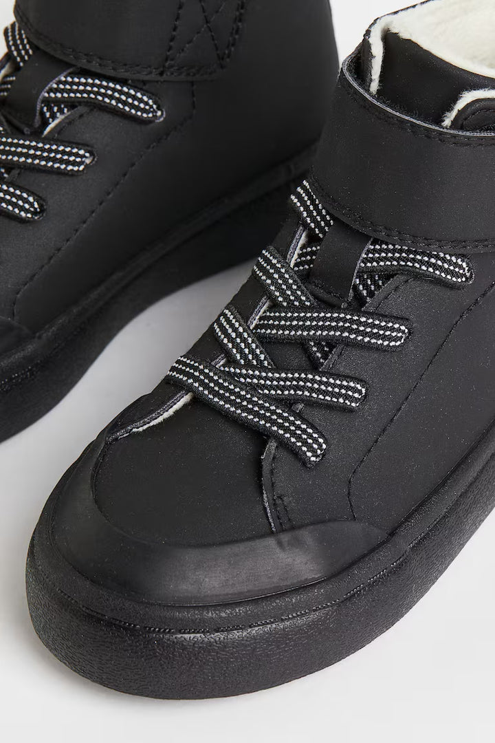 H&M FAUX SHEARLING-LINED HIGH TOPS